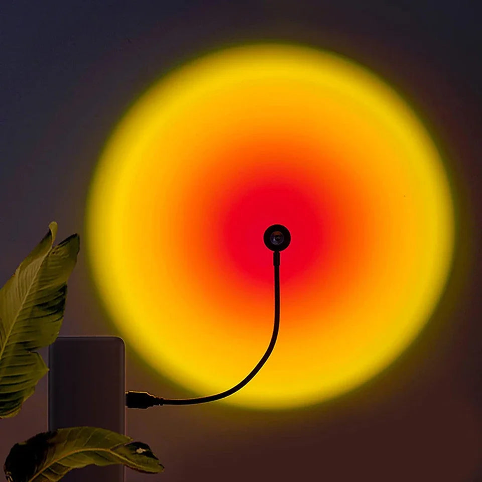 Rainbow Sunset Lamp – USB LED Projector for Cosy Home Decor